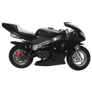 12 Years Old Kids Pocket Gas Motorbike, High Brightness Dual Headlights, Rubber Handlebar, Mini Motorcycle, Strong Power 2-Stroke 49cc
